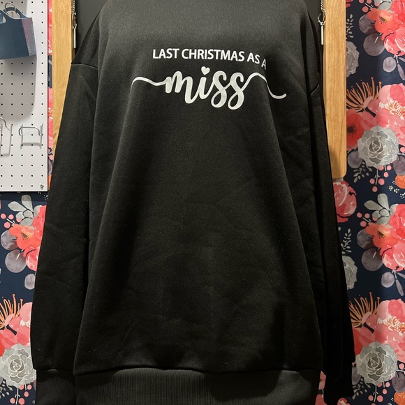 Last Christmas as a Miss- Engagement/Fiancé Pullover Sweater - Picture 2 of 6